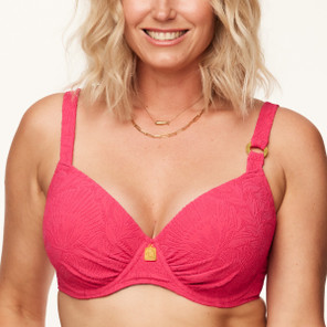 Annadiva Swim Pink Garden Voorgevormde Balconette Bikinitop Cerise