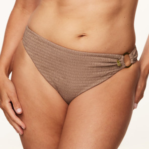 Annadiva Swim Sparkling Smocky Speciaal Bikinibroekje Taupe