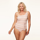 Annadiva Swim Summer Bay One Shoulder Badpak Aqua