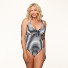 Annadiva Swim Navy Stripes Badpak Blue