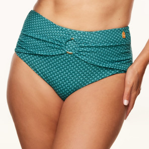 Annadiva Swim Chinese Fan High Waist Bikinibroekje Aqua