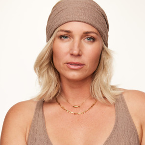 Annadiva Swim Sparkling Smocky Haarband Taupe