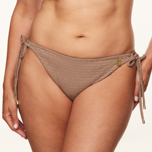 Annadiva Swim Sparkling Smocky Strikbroekje Taupe
