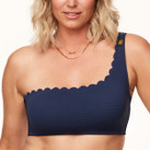 Annadiva Swim Waves One Shoulder Bikinitop Navy 