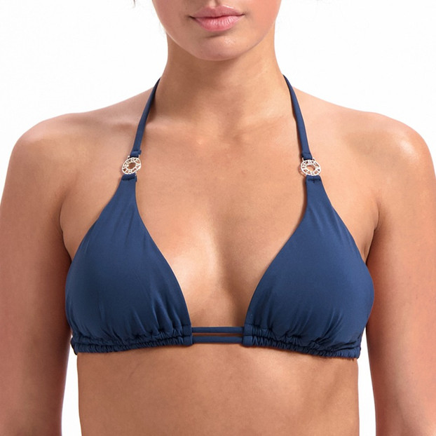 Beachlife Navy Triangle Bikinitop
