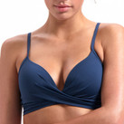 Beachlife Navy Twist Bikinitop