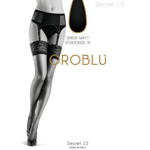 Oroblu Bas Secret Jarretelkousen 15 Denier Zwart