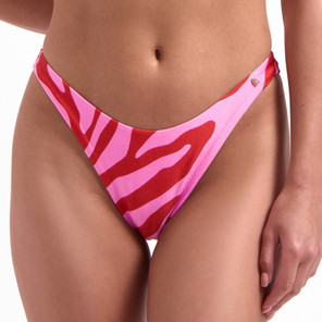 Beachlife Pink Zebra High Brazilian Bikinibroekje