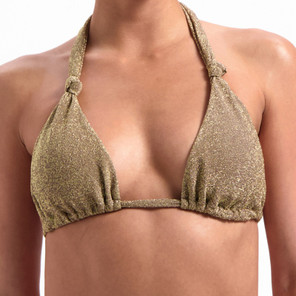 Beachlife Gold Glitter Triangle Bikinitop