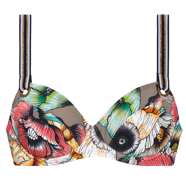 Beachlife California Poppies Beugel Bikinitop