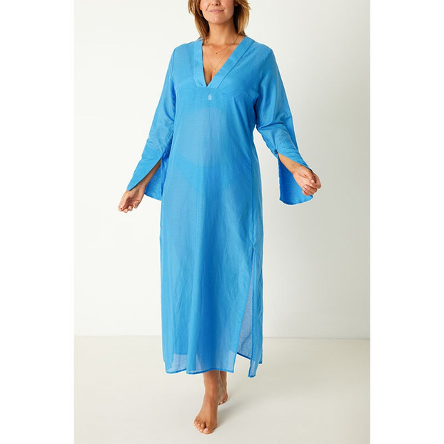 Annadiva Swim Capri Kaftan Cornflower