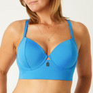 Annadiva Swim Capri Longline Bikinitop Cornflower