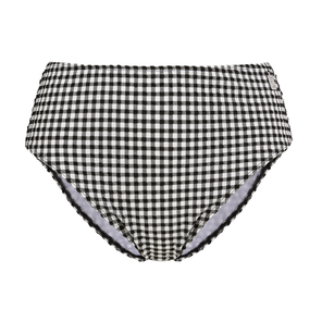 Annadiva Swim Checky Hoog Bikinibroekje Black & White