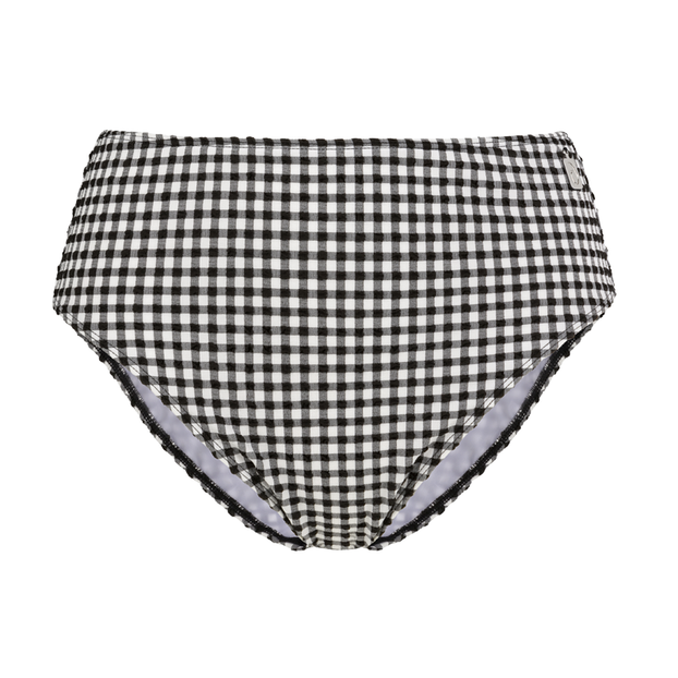 Annadiva Swim Checky Hoog Bikinibroekje Black & White