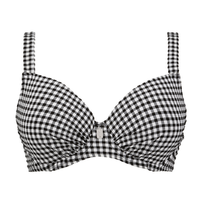 Annadiva Swim Checky Voorgevormde Balconette Bikinitop Black & White