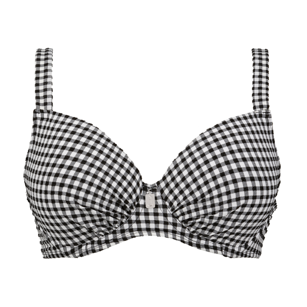 Annadiva Swim Checky Voorgevormde Balconette Bikinitop Black & White