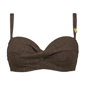 Annadiva Swim Choco Gold Bandeau Bikinitop Brownie