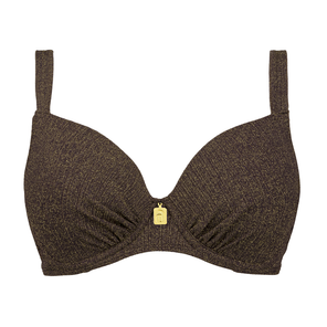 Annadiva Swim Choco Gold Voorgevormde Balconette Bikinitop Brownie