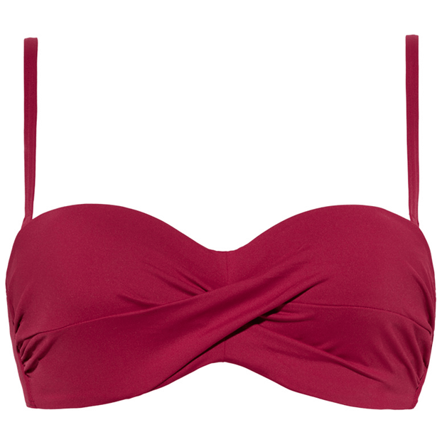 Cyell City Slick Sangria Bandeau Multiway Bikinitop Red