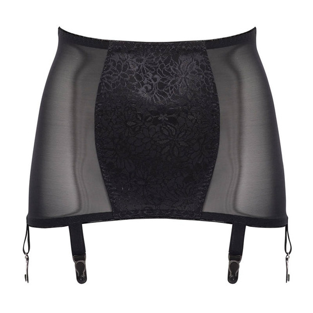 Ulla Classics Brede Jarretels Zwart 