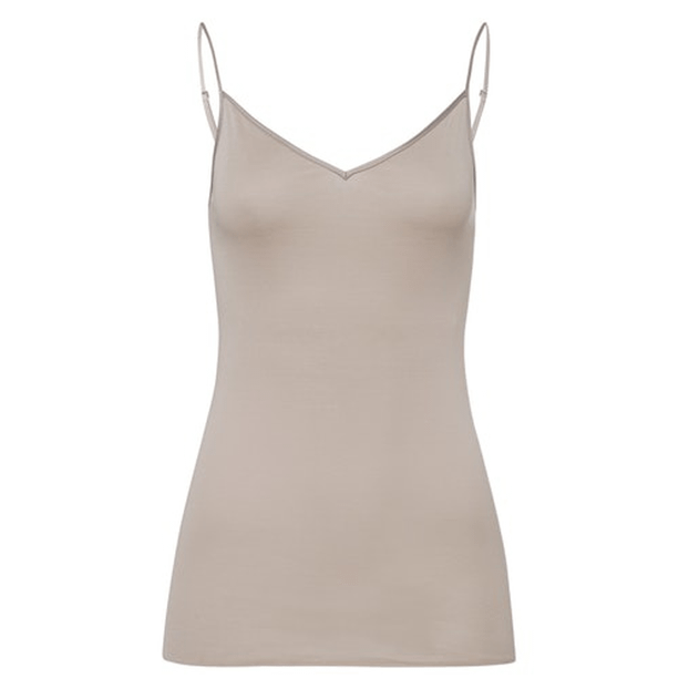 Hanro Cotton Seamless Top met Spaghettibandjes Sahara