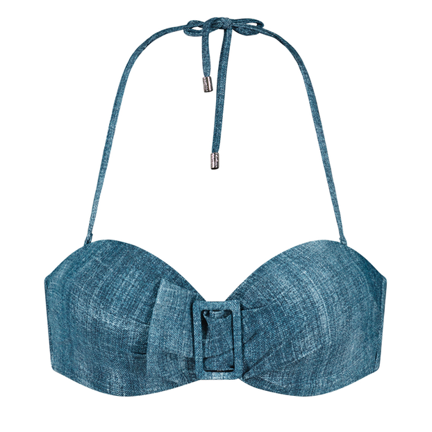 Beachlife Denim Bandeau Bikinitop