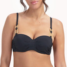 Beachlife Femme Noir Bandeau Bikinitop