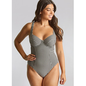 Panache Swim Gingham Badpak Black Gingham