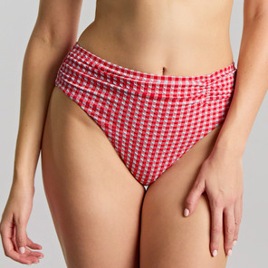Gingham Hoog Bikinibroekje