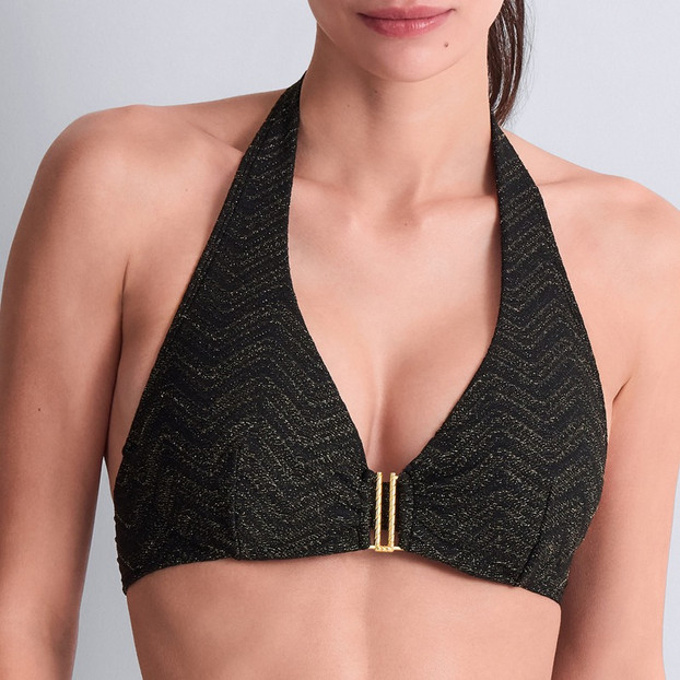 Aubade Badmode Golden Horizon Halter Bikinitop Black