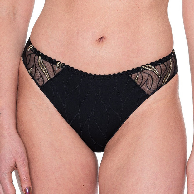 Louisa Bracq Julia Slip Noir Or