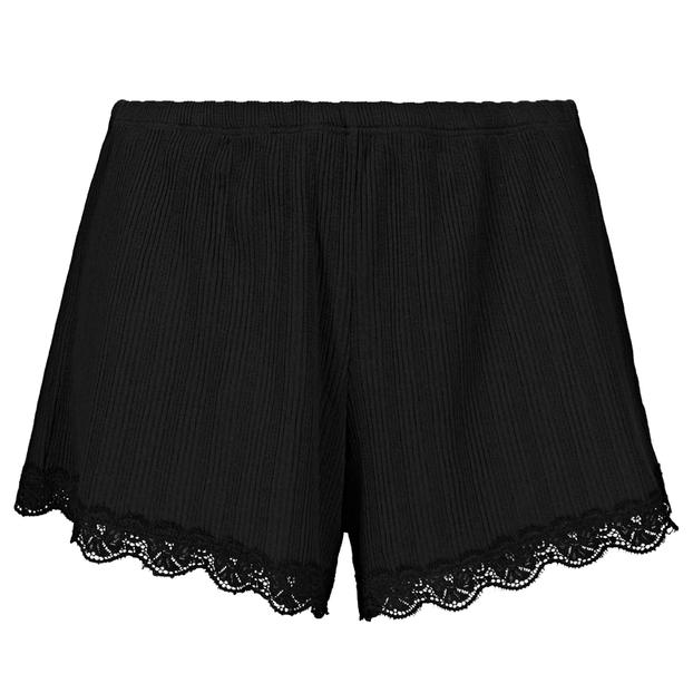 Annadiva Nachtmode Lacy Black Short