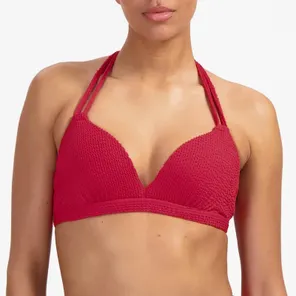 Lipstick Red Padded Triangle Bikinitop
