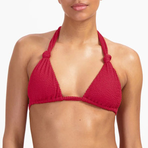 Lipstick Red Triangle Bikinitop