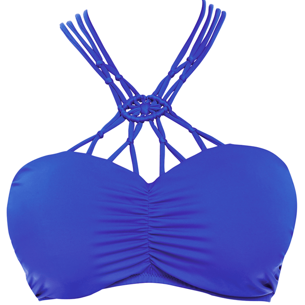 Freya Swim Macrame Bandeau Bikinitop Cobalt