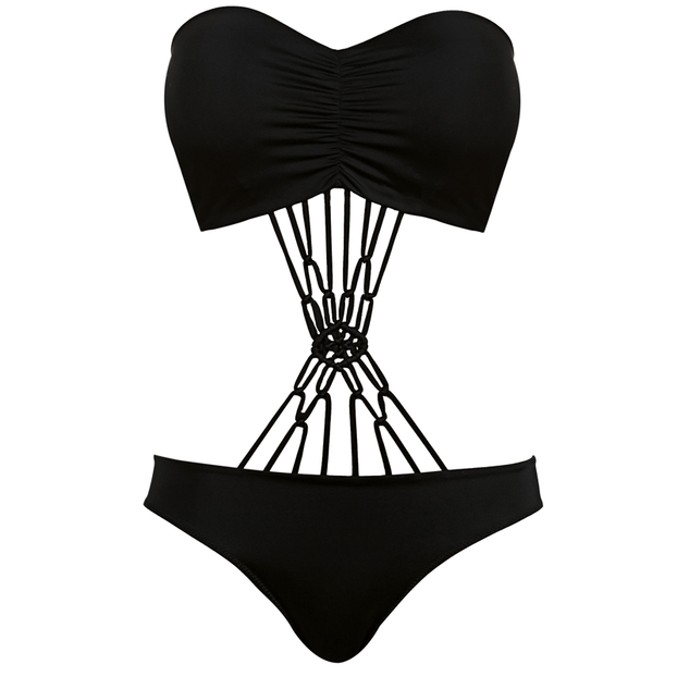 Freya Swim Macrame Monokini Black