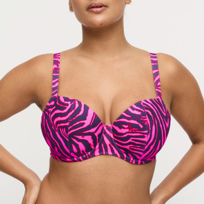 Primadonna Swim Malabo Voorgevormde Balconette Bikinitop Hot Pink Zebra