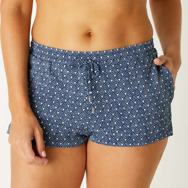 Annadiva Swim Marrakesh Blue Short Art Deco Blue