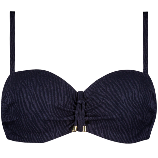 Cyell Badmode Midnight Zebra Bandeau Bikinitop