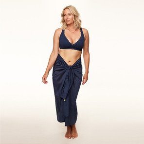 Annadiva Swim Waves Wikkelrok Navy