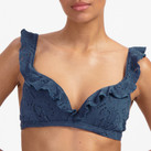 Beachlife Nightsky Embroidery Plunge Bikinitop