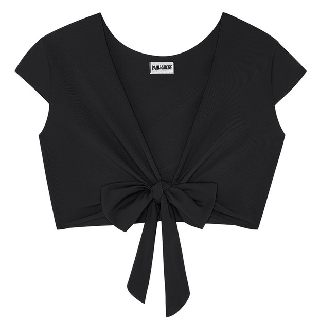 Pain De Sucre Tako Overslag Bikini Croptop Noir