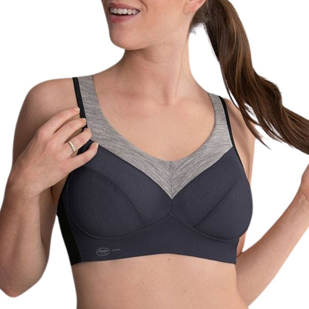 Anita Active PanAlp Wool Sport BH Antraciet Melange