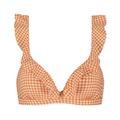 Pied de Poule Plunge Bikinitop