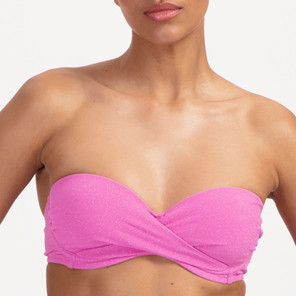 Beachlife Pink Shimmer Bandeau Bikinitop Pink Shimmer