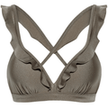 Planet Taupe Plunge Bikinitop