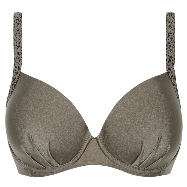 Beachlife Planet Taupe Voorgevormde Bikinitop