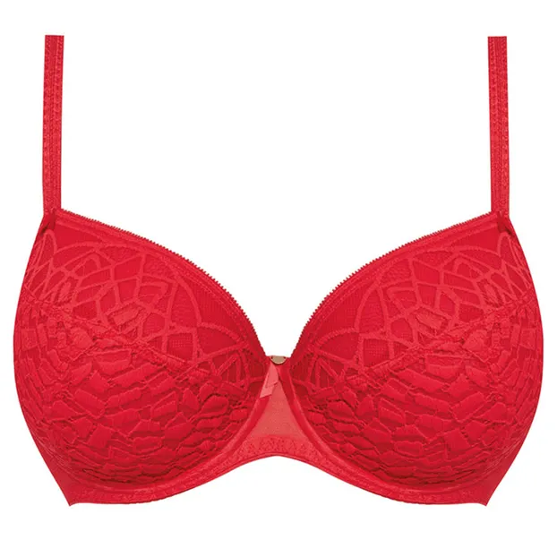 Freya Soiree Lace Plunge BH Rouge