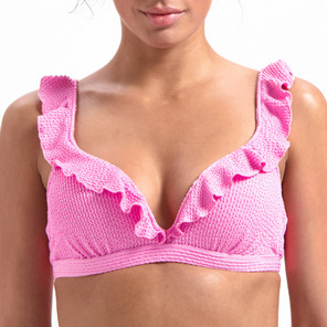 Beachlife Melon & Pink Plunge Bikinitop