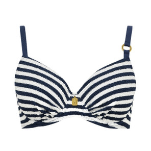 Annadiva Swim Navy Stripes Voorgevormde Balconette Bikinitop Blue